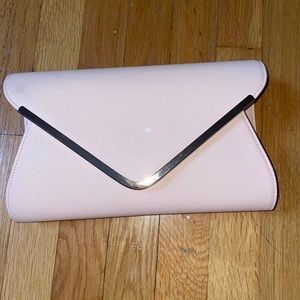 Blush pink evening clutch/crossbody bag